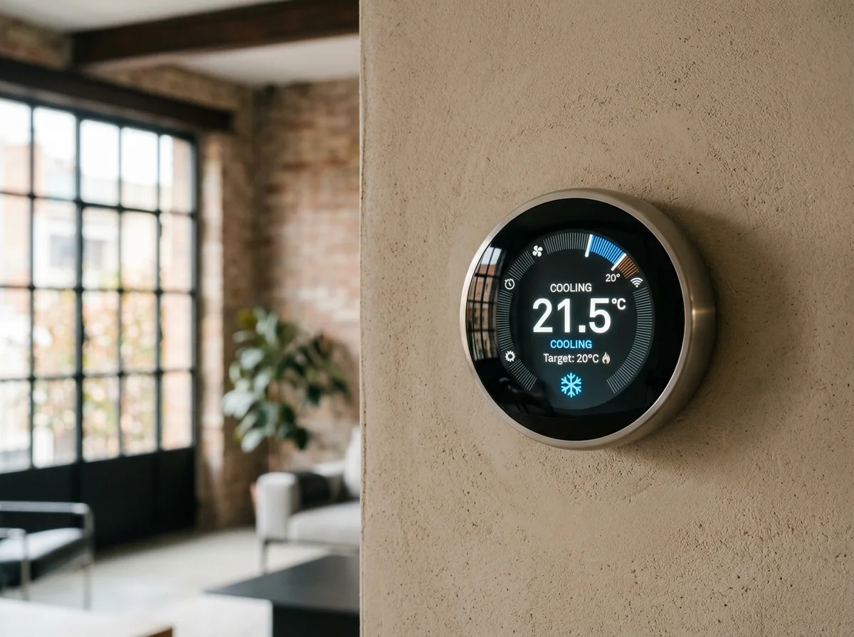 Termostato inteligente Nest y domótica KNX para control de climatización en piso de Poblenou