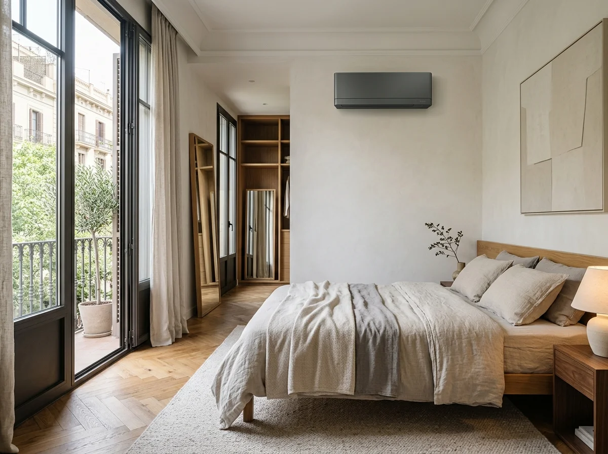 Sistema multisplit inverter de alta eficiencia con 4 unidades interiores en piso de Sant Gervasi